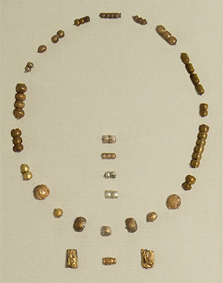 Gold Glass Beads - YPM ANT 295599, YPM ANT 295667
